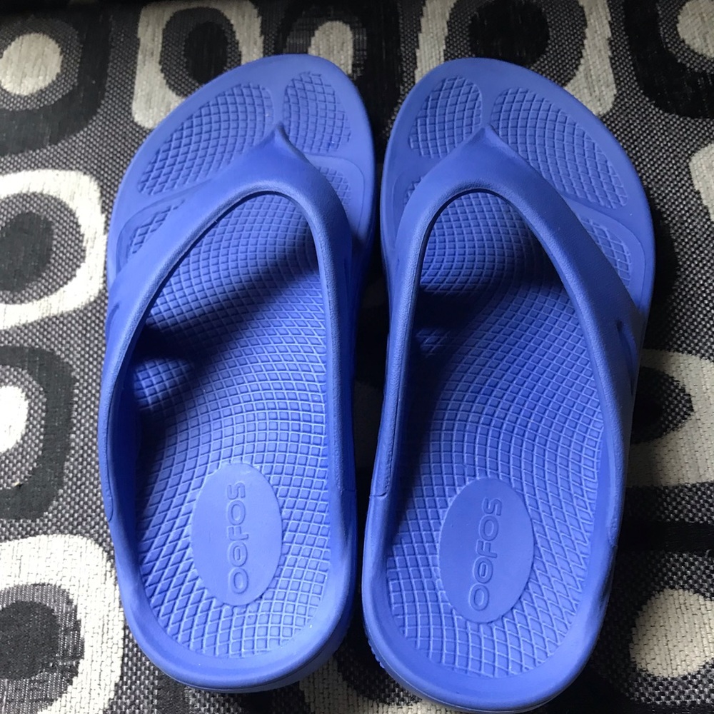 Oofos Unisex Original Bright Blue Thong W7/M5